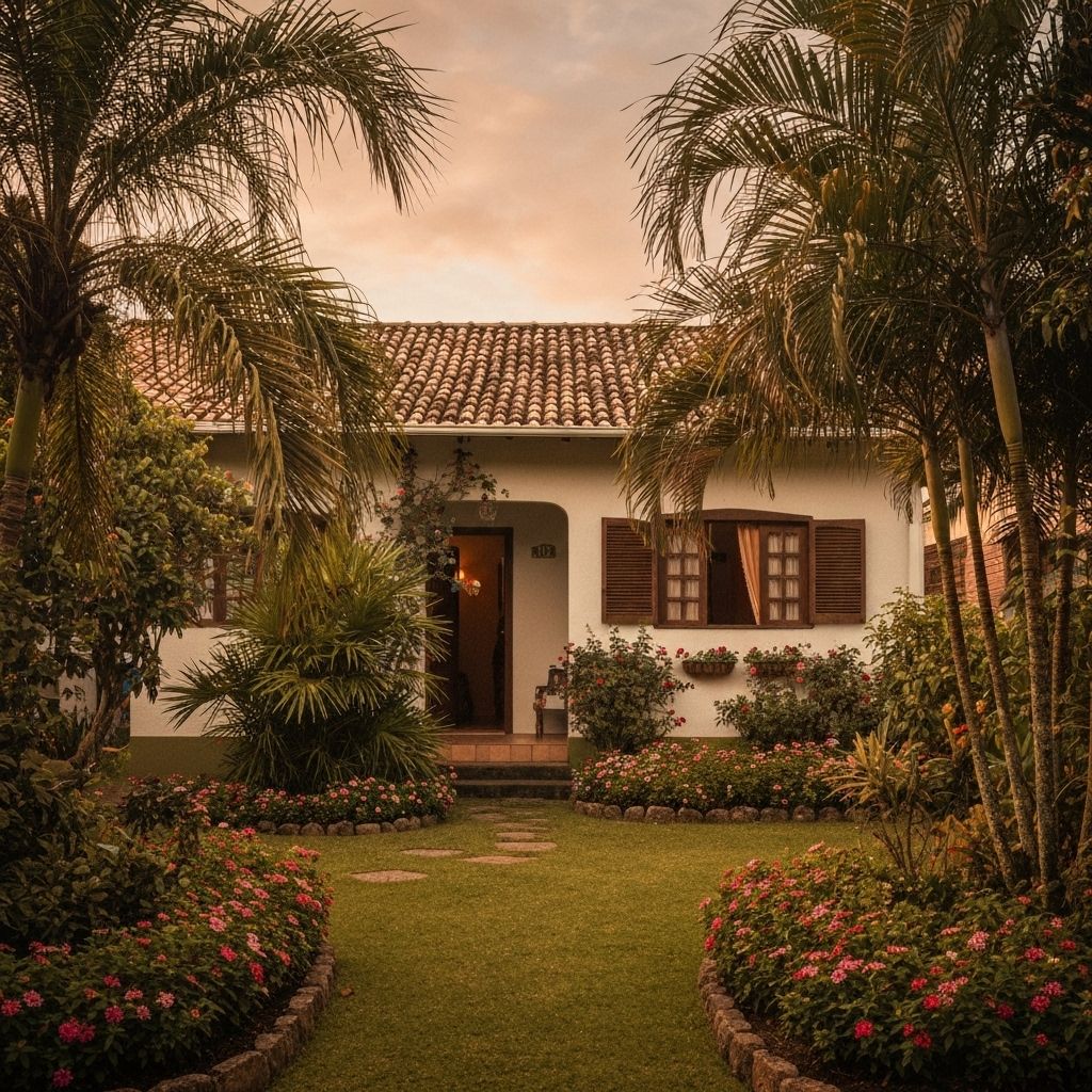 Casa brasileira com 2 e 3 quartos