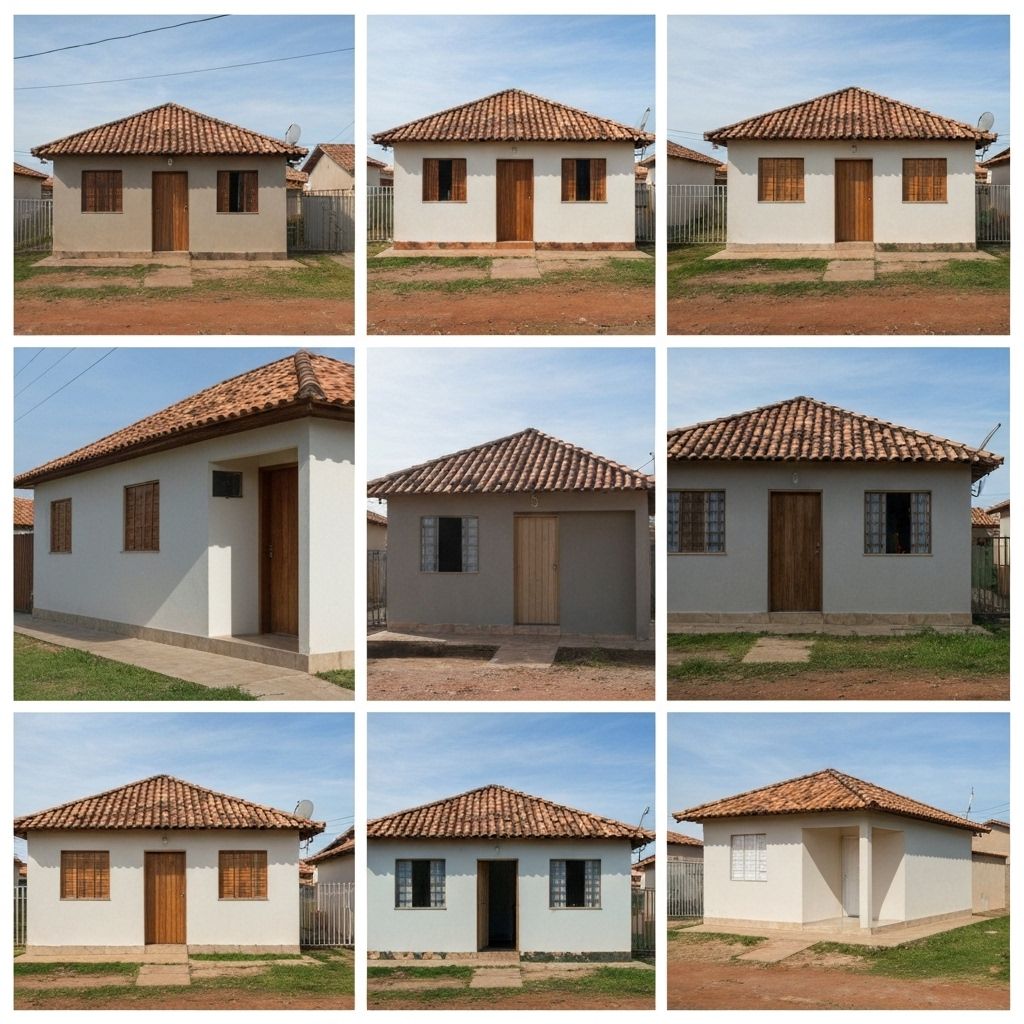 Casas geminadas brasileiras de baixo custo